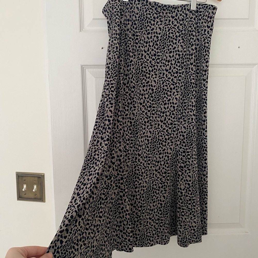 Vintage Jones New York Black and Cream A-Line Skirt